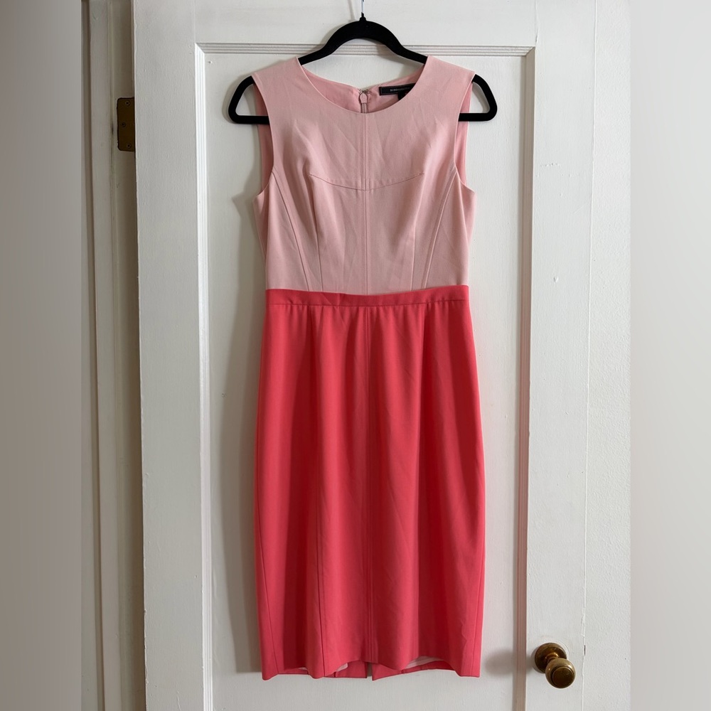 BCBGMaxAzria Sleeveless Pink Midi Dress